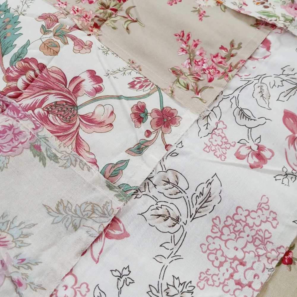 Pottery Barn Vintage Floral Patchwork Table Runner 18